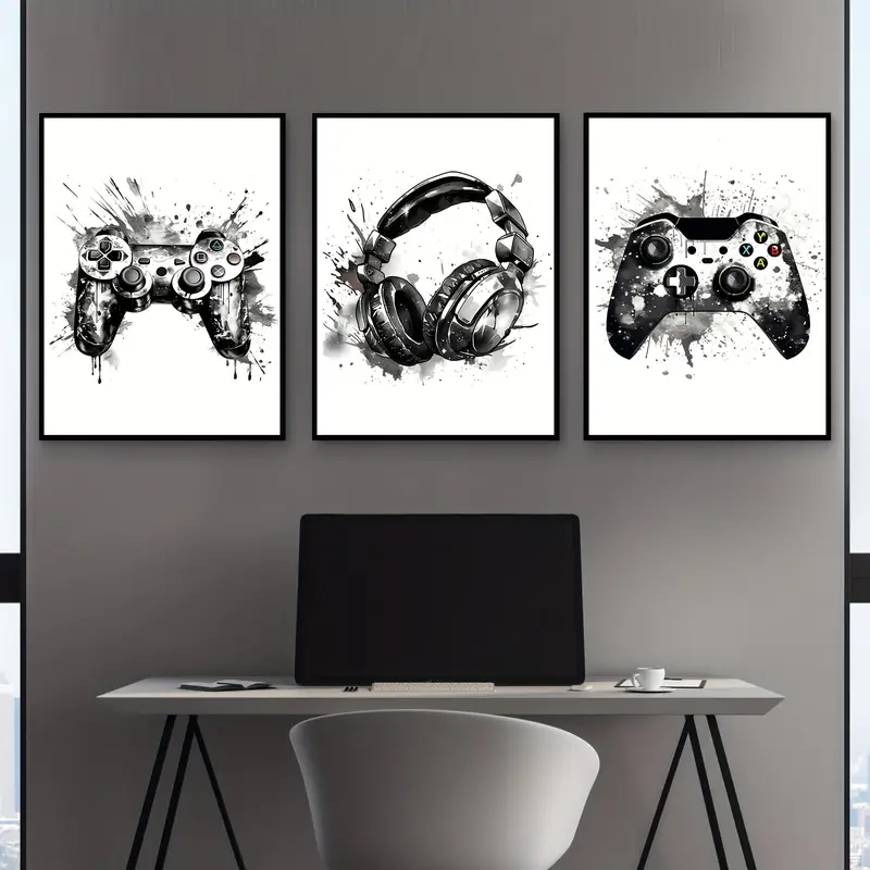 Conjunto de 3 Quadros em Tela  - Abstract Canvas Set avaliação e preço