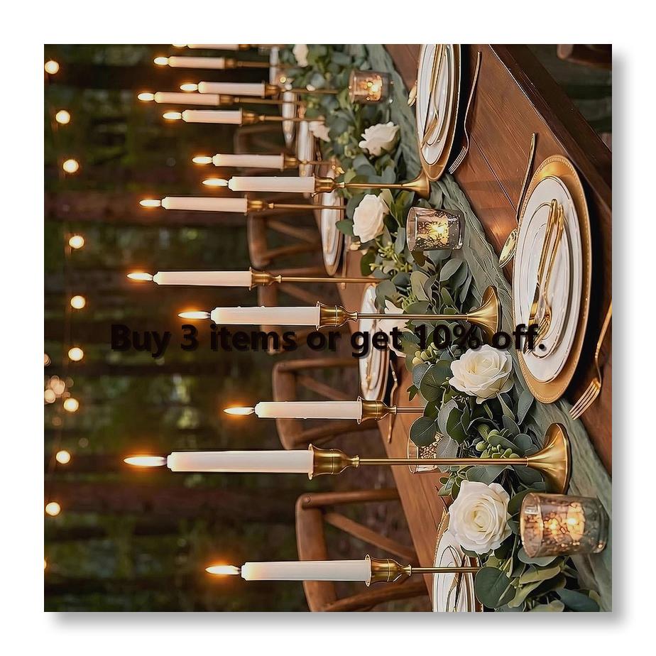 12 Peças de Castiçais Dourados - Candle Holder Decor avaliação e preço
