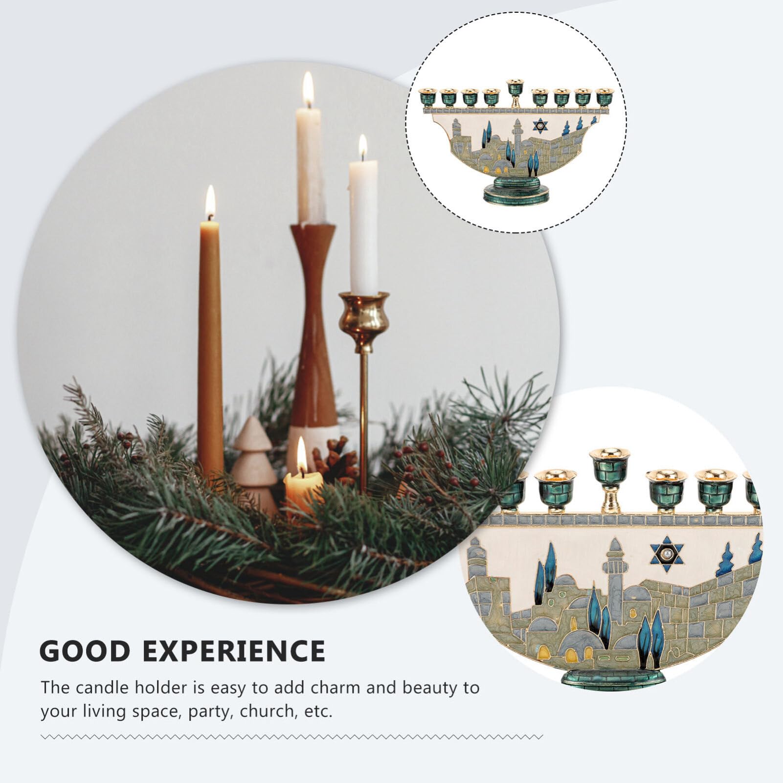 Candelabro Menorá de Hanukkah  - Candle Holder Decor avaliação e preço